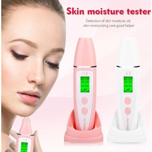Precision Skin Oil Content Facial Skin Analyzer LCD Digital Moisture Meter Battery Operated Skin Care Tester Monitor Detector