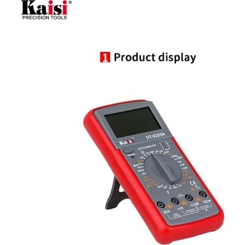 Kaisi DT-9205A Professional LCD Digital Multimeter Electrical Handheld Digital Multimeter Tester Multimetro Ammeter Multitester
