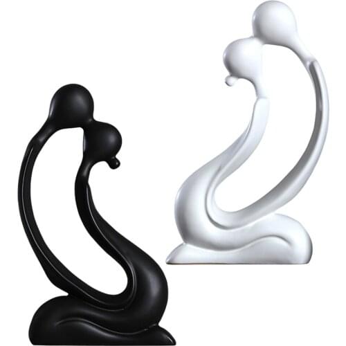 Creative Human Kissing Couples Statue Abstract Sculpture for Home Living Room Bed Rooms Decor