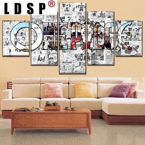 LDSP 5 Panels Canvas Paintings Posters Prints Top-Rated Anime Artistic Sofa Wall Art Pictures Home Decor Living Room
