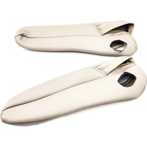 Left + Right Gray PU Leather Car Armrest Cover For Honda Odyssey 2005-2010