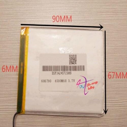 Best battery brand Free shipping 606 790 Polymer battery with 4500 mA flat battery protection board