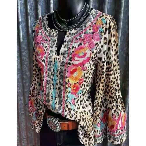 Lugentolo Leopard Blouses