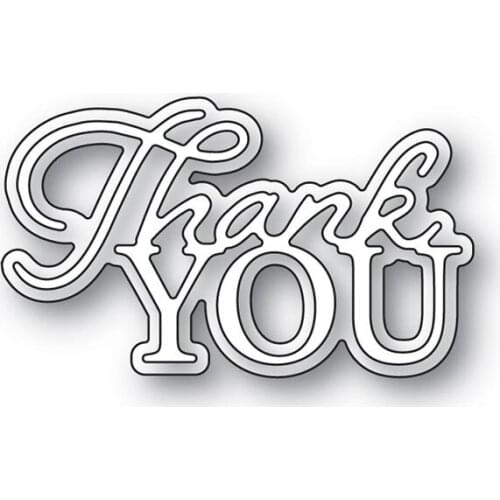 Metal cutting dies Thank You for Scrapbook paper craft knife mould blade punch stencils dies