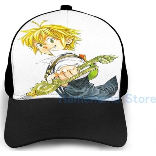 Fashion the seven deadly sins meliodas Basketball Cap men women Graphic print black Unisex adult hat
