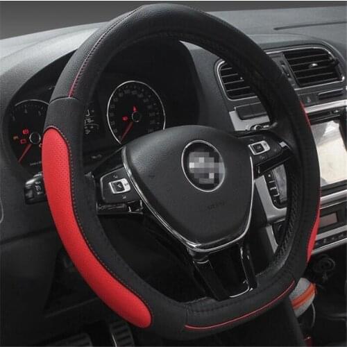 Fashion High Quality top Micro Fiber Leather car D-type steering wheel cover