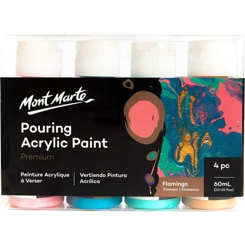 4pcs/Set Acrylic Paint Set Fabric Paint Marbling Paint Silicone Oil Acrylic Pouring Medium Drawing Tool DIY Art Supplies