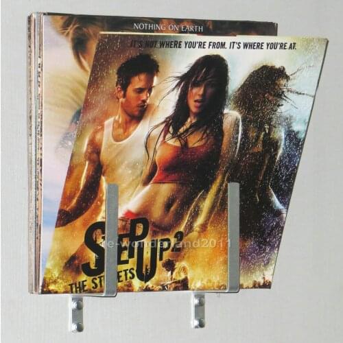 1 Pair Vinyl Record Wall Storage Rack Fits 7" 10" 12" LP Singles Stand Holds Approx 25 Records