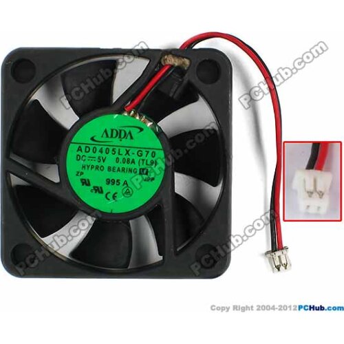 ADDA AD0405LX-G70 TL9 DC 5V 0.08A 40x40x10.5mm Server Cooling Fan