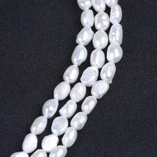 Wholesale jewelry baroque pearl 8-9mm natural white pearl string