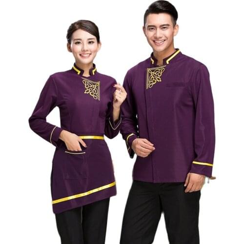 Chef Work Clothes Long Sleeves Restaurant Uniform Ladies Chef Shirts Work Clothes Men Chef Restaurant Uniform