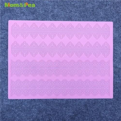 YS8060 4-line Lace Pad Silicone Mold Sugar Paste Fondant Cake Decoration 3D Mould