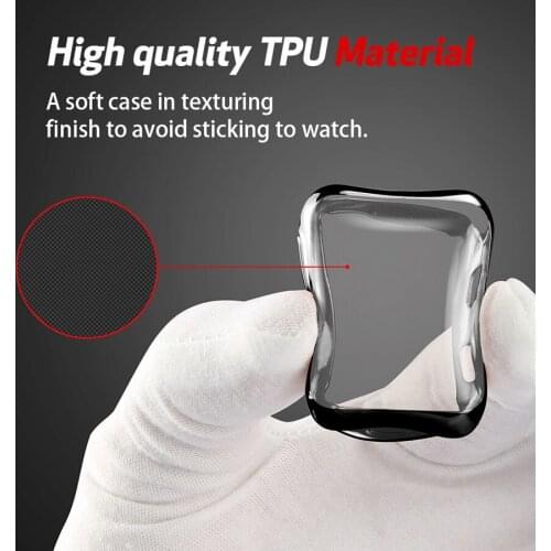 Silicone TPU Screen Protector Case Shell for Apple Watch Series 3 2 42mm 38mm for iWatch 3/2 Protection Cover