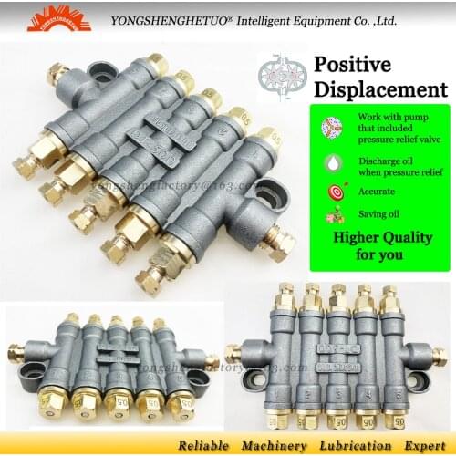 Detective volumetric OIL distributor Pressure Relief dispensers manifold separator valve 5 outlet DT-500 0.06 0.1 0.2 0.3 0.4CC
