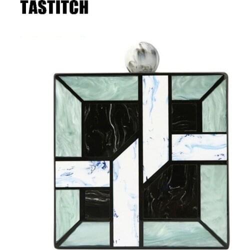 2020 unique style acrylic clutch bag featuring square clutch bag ladies messenger bag personality shoulder bag purse