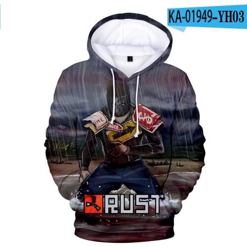 Hoodie Game Rust Hoodies Sweatshirts Rust Pvp Battle Campfire Rock Ak Base Building Alpha Boys/girls Hoodie Street Pullovers