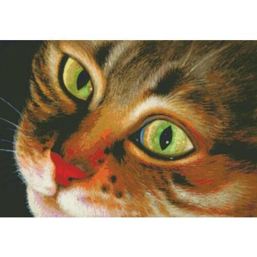 The cat cross stitch package animal 18ct 14ct 11ct cloth cotton thread embroidery DIY handmade needlework
