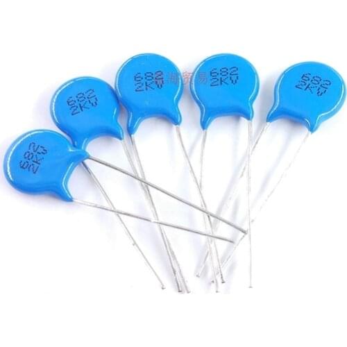 High voltage ceramic capacitor 682 2KV 2000V6800Pf 6.8nf size 10.8*10.6*2.0MM