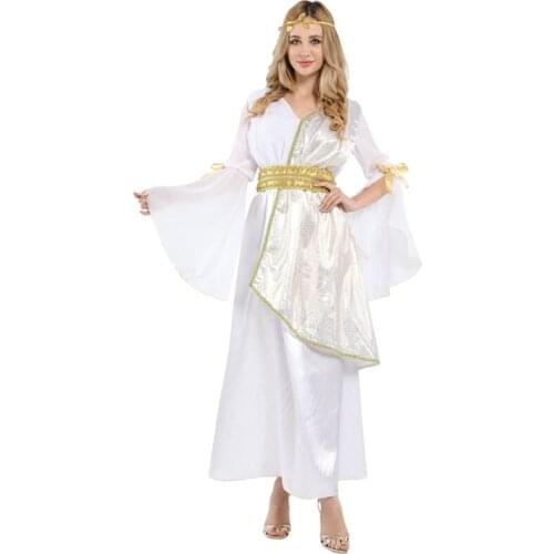 Greek Greece Athens Athena Goddess Venus Roman Queen Costume for Women Adult Halloween Carnival Mardi Gras Party Fancy Dress
