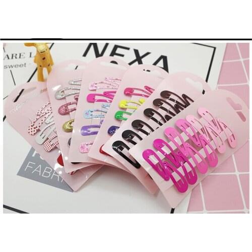 10pcs Cute Candy Color Kid Girl Hairpin BB Snap Hair Clips Hair Accessori Gift for Baby Girls Children Hair Styling Tools Colors