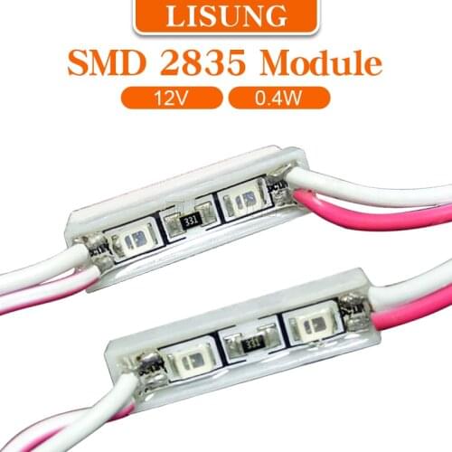DC 12V LED Module 2835 2 LED DC12V Waterproof Advertisement Design LED Modules White Red Blue Green Color Super Bright Lighting