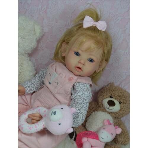 22 Inch Silicone Reborn Accessories DIY Blank Teal Kit Real Touch Fresh Color Unpainted Unfinished Princess Doll Babies Parts