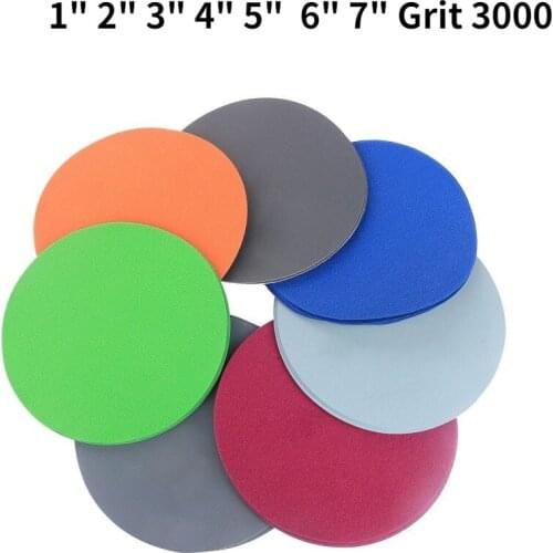 5-50Pcs 1 Inch-7 Inch Grit 3000 Water Grinding Abrasive Paper Sanding Discs Hook Loop Sandpaper Round Sandpaper Disk Sand Sheet