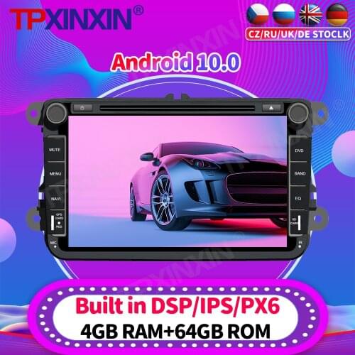 Android 10.0 PX6 For Passat b7 leon Skoda Octavia Car Radio Multimedia Video Recoder Player Navigation GPS Accessories Auto 2din
