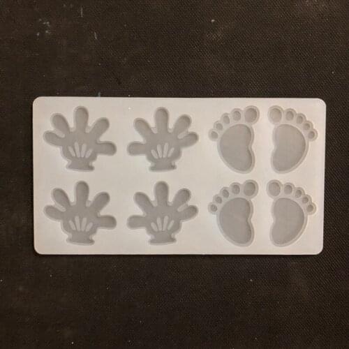 Free Shipping Heart Foot Couple Cooking Tools Fondant Shaped Baking DIY Cake Sugar Silicone Craft Candy Mold