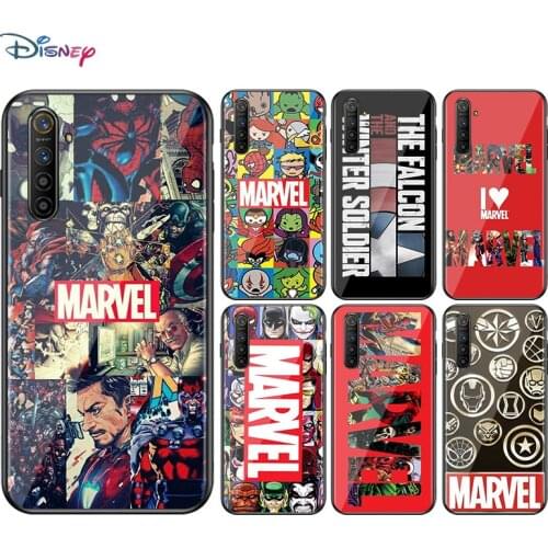 Marvel Avengers Logo For OPPO A93 A92 A73 A53S A52 A32 A31 A12E A1K Find X2 X3 Pro Lite Neo Soft TPU Silicone Black Phone Case