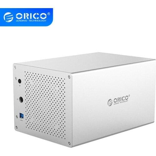 ORICO WS Series 5 Bay 3.5'' SATA to USB3.0 HDD Case Support 5Gbps 5*10TB Aluminum HDD Docking Station HDD Enclosure for Seagate