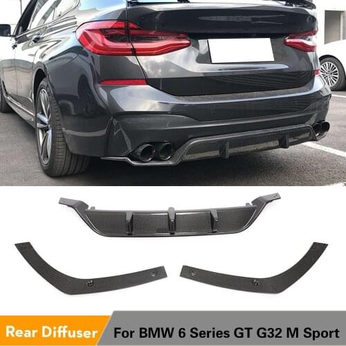 Carbon Fiber Rear Bumper Diffuser Lip For BMW 6 Series GT G32 M-SPORT 2017 - 2019 Car Rear Bumper Diffuser Lip Splitters Spoiler