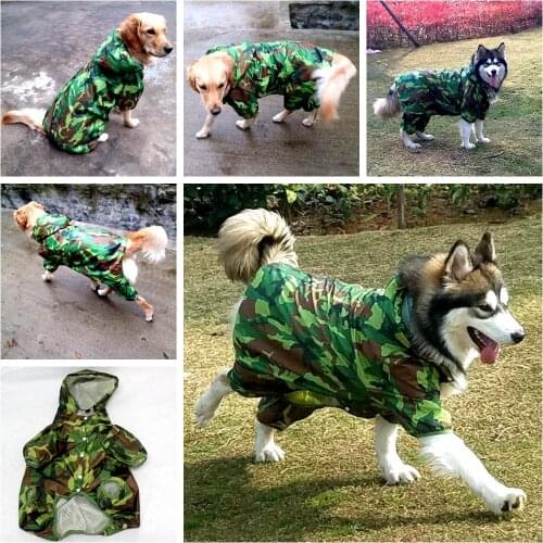 Big Dog Raincoat Waterproof Clothing for Large Dog Rain Jacket Samoyed Husky Labrador Golden Retriever Dog Clothes Coat Jacket
