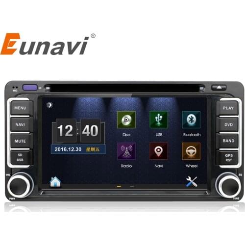 Eunavi 2 din Car DVD Radio Player GPS for Toyota Hilux yaris VIOS Camry Corolla Prado RAV4 Prado 2003 2004 2005 2006 2007 2008