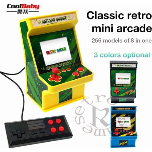 Classic Retro Mini Arcade Nostalgic Childrens Game Machine Built-In 256-In-One Double Game Arcade