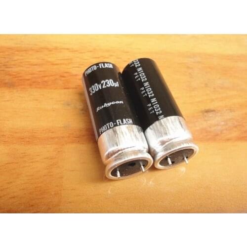 Low esr 300v 230uf photo flash capacitor 14*38mm
