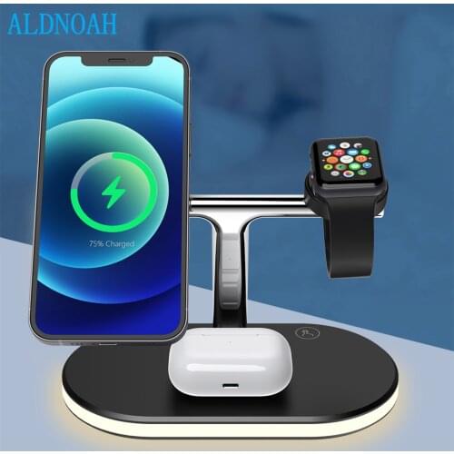 3 in 1 Magnetic Wireless Charger 15W Fast Charging Station For iPhone 12 Pro Max Mini Chargers for Apple Watch 6 5 4 Airpods Pro