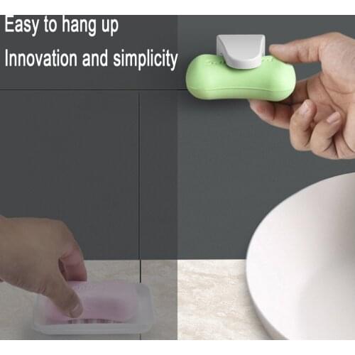 Magnetic Soap Holder Save Space Storage Rack Plastic Fashion Hanging Soap Dishes Box Bathroom Supplies