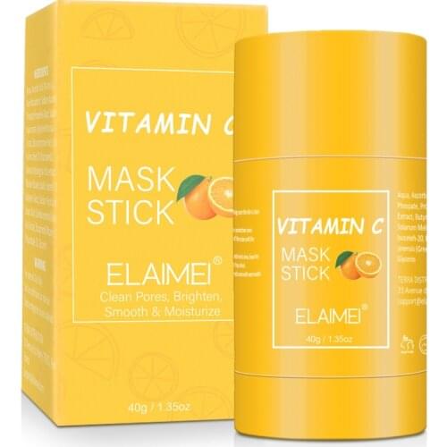 4 Types Vitamin C Mask Clay Stick Mask Oil Control Deep Cleaning Face Moisturizer Blackhead Remover Face Mask Skin Care