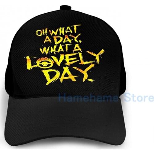 Fashion Mad Max Fury Road What A Lovely Day! Basketball Cap men women Graphic print black Unisex adult hat