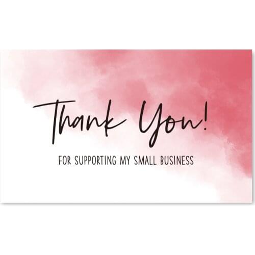 10-30pcs/pack pink thank you card for supporting my small business package decoration "beyond grateful'cards for gift decoration