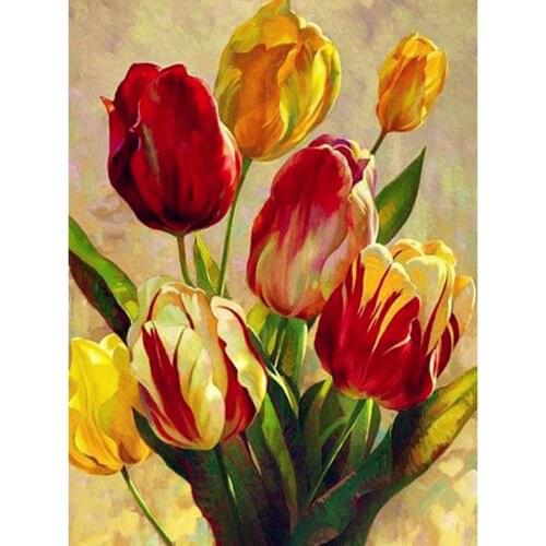 Flower Rose 11CT Embroidery Cross Stitch Kits Craft Set Cotton Thread Printed Canvas Home Decoration For Living Room On Sale