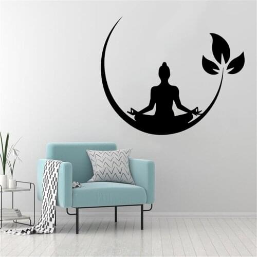 Buddhist Zen Wall Decal Meditation Yoga Vinyl Wall Stickers for bedroom Removable Wall Sticker Decor Yoga Wallpaper ph179