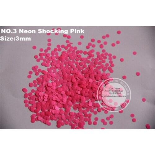 Neon Shocking Pink Colors Solvent resistant circledot shapes glitter for nail gel nail polish Other art Decoration