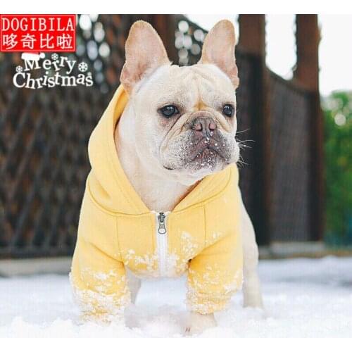 French Bulldog Clothing autumn and winter thickening Hats Sweater Small and medium dogs pug Corgi Poodle Pet Dress clothes
