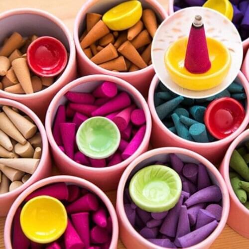 1 Box Pagoda Incense Different Scent For Home Bedroom Rose Jasmine Lavender Osmanthus Natural Incense Household Incense Set