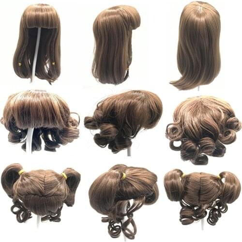 Golden Hair For 48-58cm Reborn Doll Sticked Long Hair Wig Fits19--23inch Silicone Reborn Baby Dolls Curl Hair DIY Doll Accessory