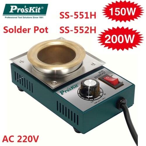 ProsKit Soldering Iron Lead Free Solder Pot Soldering Desoldering Bath Tin melting furnace Wire Tinning Tool