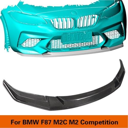 Front Bumper Lip Spoiler Splitters for BMW F87 M2 Competition M2C 2017 - 2020 Carbon Fiber Front Lip Bumper Guard