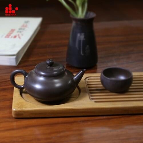 BOERNA Authentic Nixing Teapots Handmade Chinese KungFu Mengchenxiaopin Tea Pot Small Nixing Clay Tea Set Kettles Drop Shipping